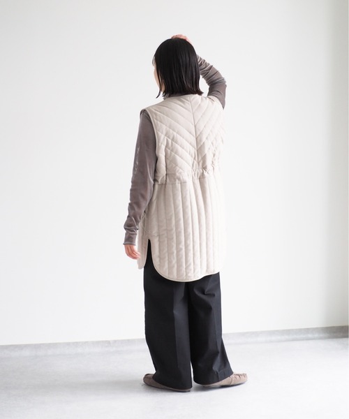 cepo（セポ）の「ベロアメッシュハイネックインナー（Tシャツ/カットソー・レディース・グレー/オフホワイト/ブラック・M）」の13枚目の写真