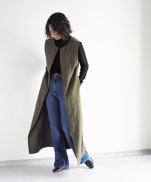 cepo（セポ）の「ベロアメッシュハイネックインナー（Tシャツ/カットソー・レディース・グレー/オフホワイト/ブラック・M）」の19枚目の写真