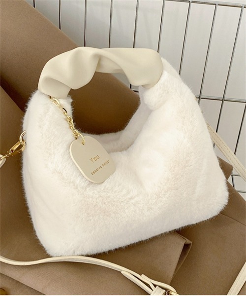 パンパンイ　ショルダーバッグ　２wayバッグ　もこもこバッグ　ミニポーチ付き パンパンイ ショルダーバッグ 2wayバッグ もこもこバッグ