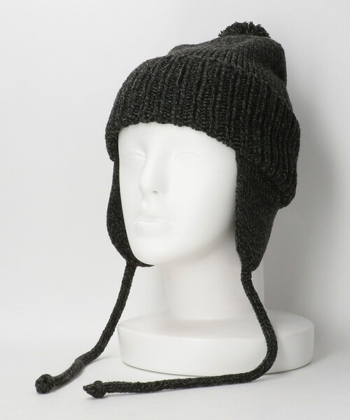 RACAL(ラカル)の「【別注】 <Racal> ポンポン イヤー ニットキャップ(ニットキャップ/ビーニー・メンズ・パープル/ダークグレー/ブラック・FREE)」の13枚目の写真