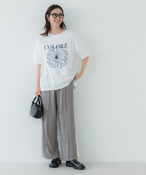 coca(coca)(コカ)の「スリット入りサイドラインジャージーパンツ(その他パンツ・レディース・ネイビー/ブラック/グレー・LONG/SHORT/MEDIUM)」の12枚目の写真