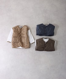 FUNALIVE（ファンアライブ）の「ミリタリー キルティングノーカラーコート KIDS（ノーカラーコート）」