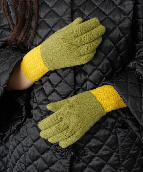 BIRTHDAY BAR(バースデイバー)の「FIK GLOVE(手袋・レディース・キナリ/グレー/オリーブ・フリー)」の1枚目の写真