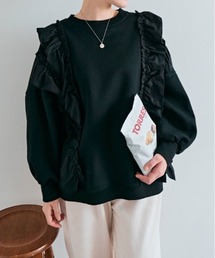 conte＞クロップド プルオーバースウェット（スウェット