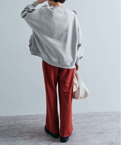 kirakiraShop(キラキラショップ)の「裏起毛 ラッフル スウェット プルオーバー(スウェット・レディース・オフホワイト/ブラック/杢グレー/チャコール/ネイビー/カーキ・FREE)」の10枚目の写真