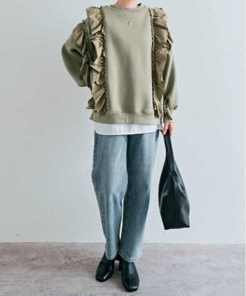 kirakiraShop（キラキラショップ）の「裏起毛 ラッフル スウェット