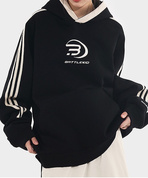 line-design-hoodie パーカー ALL RUNS（オールランズ）の「△LINE DESIGN HOODIE/ラインデザイン