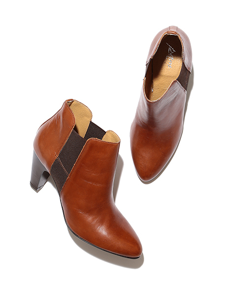 P.A.M.（パム）の「PAM / サイドゴア ショートブーツ（ブーツ・レディース・ブラック/ブラウン・36/39/35/38/37）」の2枚目の写真