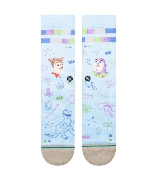 STANCE（スタンス）の「STANCE/スタンス ソックス DISNEY 100(ディズニー100)コラボモデル TOY STORY BY R BUBNIS A555D23TOY（ソックス/靴下・メンズ・ブルー・S/L）」の3枚目の写真