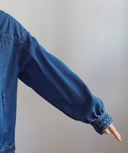 CHILD WOMAN（チャイルドウーマン）の「☆10ozデニム　三つ編みギャザーBIGブルゾン（ブルゾン・レディース・ブルー・FREE）」の20枚目の写真
