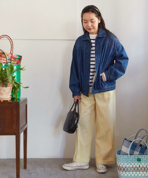 CHILD WOMAN（チャイルドウーマン）の「☆10ozデニム　三つ編みギャザーBIGブルゾン（ブルゾン・レディース・ブルー・FREE）」の10枚目の写真