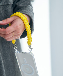 macaroni edge（マカロニエッジ）の「〈macaroni edge/マカロニエッジ〉推し色 ソロモン編み スマホストラップ ビビッド（スマホグッズ）」