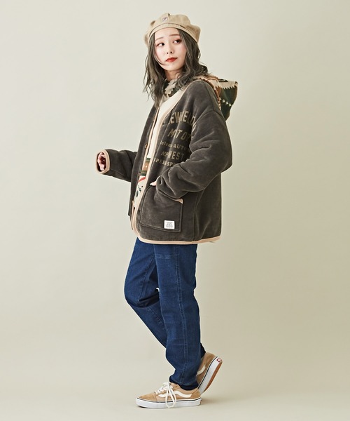 CUBE SUGAR（キューブシュガー）の「10オンスストレッチデニム裏起毛ジョガーパンツ（デニムパンツ・レディース・インディゴブルー/ブラック/マルチ・M/S）」の15枚目の写真