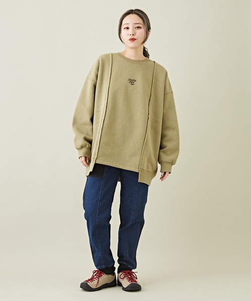 CUBE SUGAR（キューブシュガー）の「10オンスストレッチデニム裏起毛ジョガーパンツ（デニムパンツ・レディース・インディゴブルー/ブラック/マルチ・M/S）」の18枚目の写真