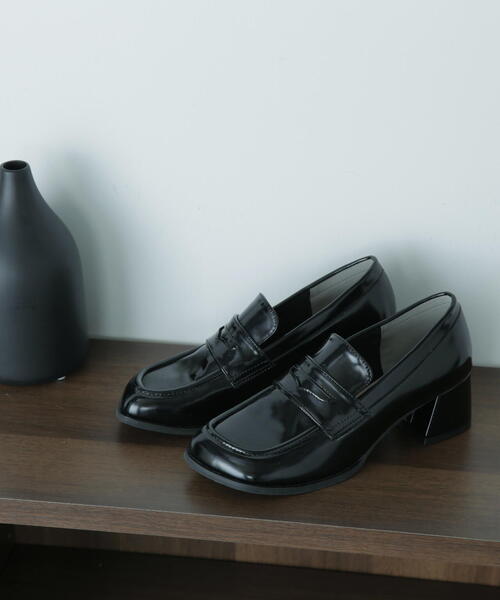 FREE'S MART（フリーズマート）の「ヒールローファー（ローファー・レディース・ベージュ/ブラック・MEDIUM/SMALL）」の12枚目の写真