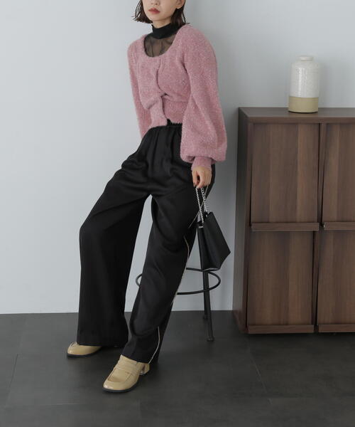 FREE'S MART（フリーズマート）の「ヒールローファー（ローファー・レディース・ベージュ/ブラック・MEDIUM/SMALL）」の11枚目の写真