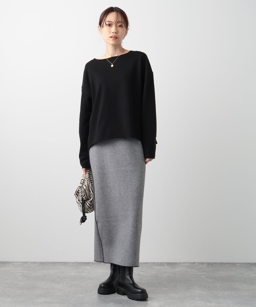 BARNYARDSTORM（バンヤードストーム）の「リバーシブルニットスカート（スカート・レディース・ピンク/ブラック/オフホワイト・1/0）」の10枚目の写真