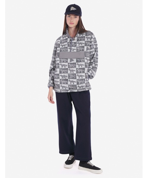 Maison Kitsune（メゾンキツネ）の「MKxAWD WANDER fox checkers fleece pullover（その他トップス・メンズ・グレー・S/L）」の3枚目の写真