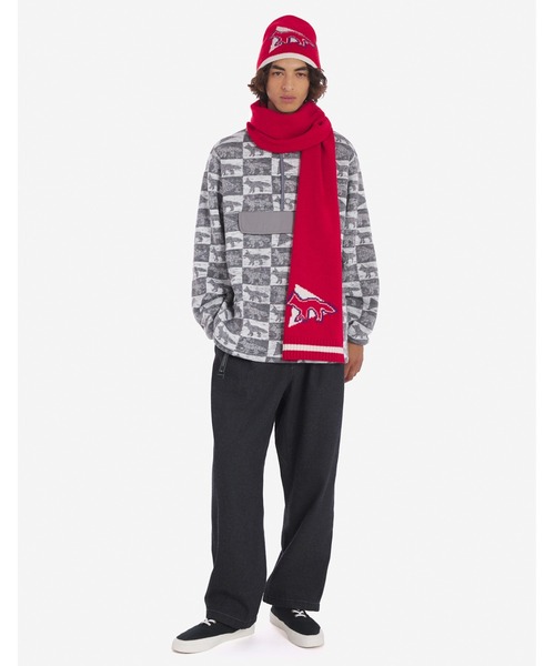 Maison Kitsune（メゾンキツネ）の「MKxAWD WANDER fox checkers fleece pullover（その他トップス・メンズ・グレー・S/L）」の4枚目の写真