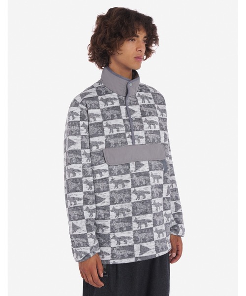 Maison Kitsune（メゾンキツネ）の「MKxAWD WANDER fox checkers fleece pullover（その他トップス・メンズ・グレー・S/L）」の6枚目の写真
