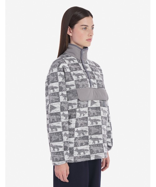 Maison Kitsune（メゾンキツネ）の「MKxAWD WANDER fox checkers fleece pullover（その他トップス・メンズ・グレー・S/L）」の5枚目の写真