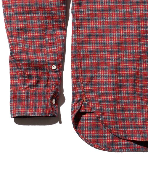 BEAMS PLUS（ビームスプラス）の「フランネル ミニチェック ボタンダウン シャツ（シャツ/ブラウス・メンズ・レッド/ブルー/イエロー・XS/XL/L/M/S）」の11枚目の写真