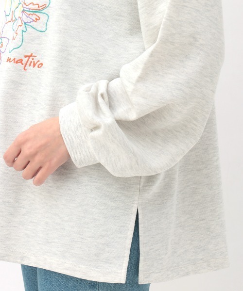 チチカカ（チチカカ）の「フラワーモチーフ刺繍プルオーバー（Tシャツ/カットソー・レディース・ブラック/ライトグレー/ライム・FREE）」の14枚目の写真