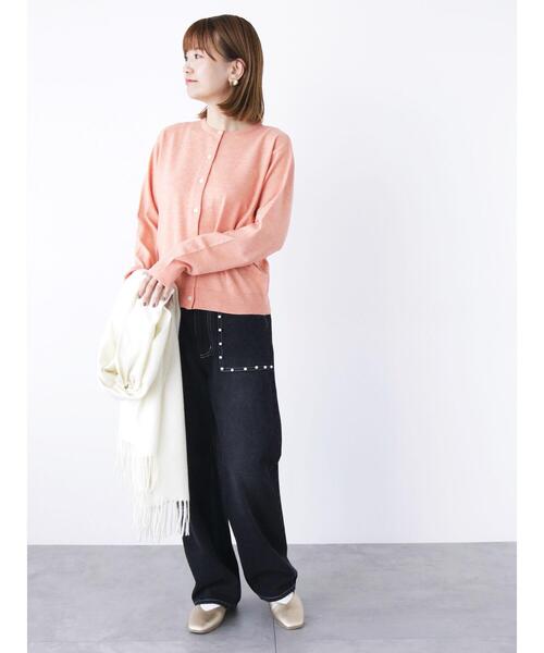 Lugnoncure(ルノンキュール)の「もちもちクルーネックカーディガン(カーディガン/ボレロ・レディース・ブラック/オレンジ/ブルー/グレー・F)」の7枚目の写真