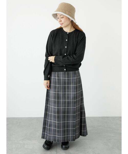 Lugnoncure(ルノンキュール)の「もちもちクルーネックカーディガン(カーディガン/ボレロ・レディース・ブラック/オレンジ/ブルー/グレー・F)」の8枚目の写真