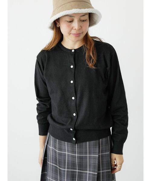 Lugnoncure(ルノンキュール)の「もちもちクルーネックカーディガン(カーディガン/ボレロ・レディース・ブラック/オレンジ/ブルー/グレー・F)」の9枚目の写真