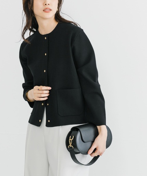 新品アーバンリサーチ★キレイ色大きめボタンリブ編ニットカーデラベンダー★3点以上同梱で宅急便送料無料!平日15時まで入金分当日発送可 URBAN RESEARCH DOORS（アーバンリサーチドアーズ）の「『WEB⁄一部店舗