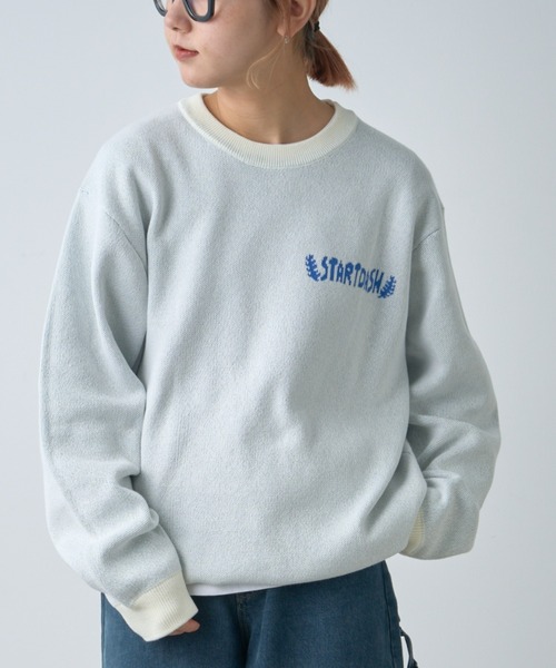 CIAOPANIC TYPY（チャオパニックティピー）の「■【ユニセックス】ロゴジャガードニットクルー（ニット/セーター・メンズ・ライトグレー/ブルー/グリーン/オフホワイト・MEDIUM/LARGE）」の20枚目の写真