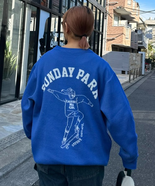 CIAOPANIC TYPY（チャオパニックティピー）の「■【ユニセックス】ロゴジャガードニットクルー（ニット/セーター・メンズ・ライトグレー/ブルー/グリーン/オフホワイト・MEDIUM/LARGE）」の18枚目の写真