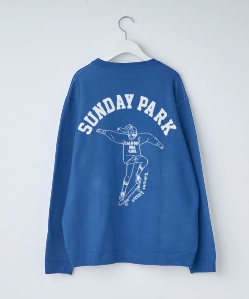 CIAOPANIC TYPY（チャオパニックティピー）の「■【ユニセックス】ロゴジャガードニットクルー（ニット/セーター・メンズ・ライトグレー/ブルー/グリーン/オフホワイト・MEDIUM/LARGE）」の12枚目の写真