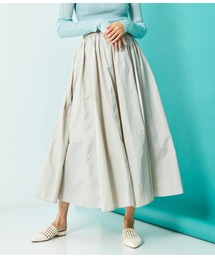 Settimissimo | タフタ ギャザー フレア マキシ丈 スカート ロング(スカート)