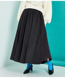 Settimissimo | タフタ ギャザー フレア マキシ丈 スカート ロング(スカート)