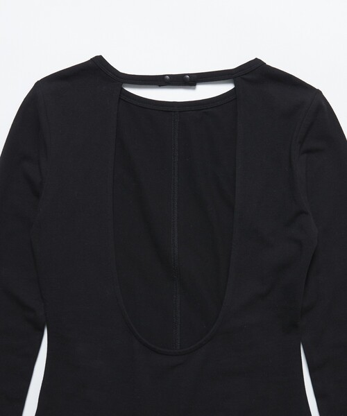 Firsthand（ファーストハンド）の「Firsthand/ファーストハンド オーガニックコットン天竺2WAYボディスーツ / レオタード（Tシャツ/カットソー・レディース・ブラック/ホワイト・ﾌﾘ-）」の19枚目の写真