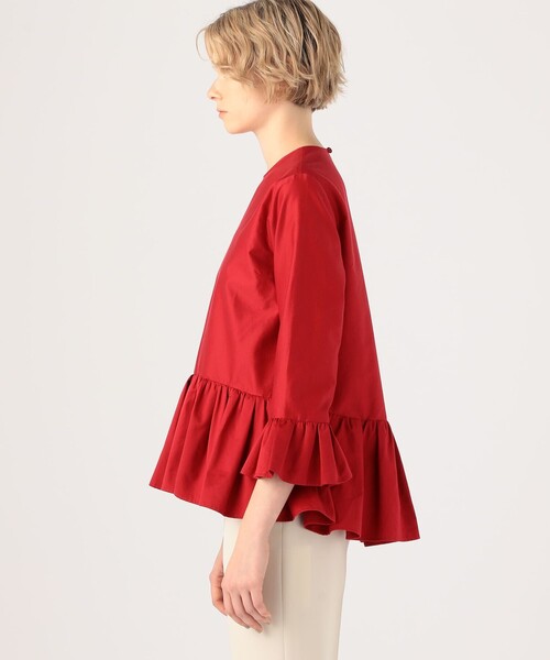 TOMORROWLAND collection(トゥモローランドコレクション)の「ルミエールモールスキン ラッフルチュチュ(シャツ/ブラウス・レディース・レッド/ネイビー・36)」の5枚目の写真