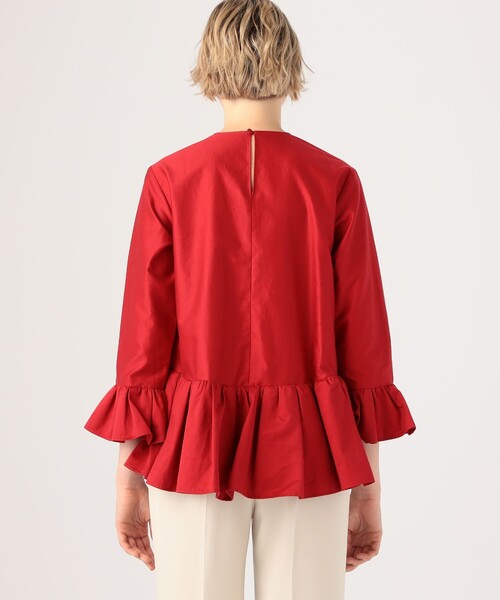 TOMORROWLAND collection(トゥモローランドコレクション)の「ルミエールモールスキン ラッフルチュチュ(シャツ/ブラウス・レディース・レッド/ネイビー・36)」の6枚目の写真
