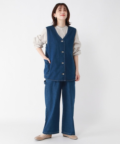 studio CLIP（スタディオクリップ）の「シングルガーゼ襟フリルブラウス[プチ・プラスサイズあり]（シャツ/ブラウス・レディース・その他1/その他2/その他3/ライトグレー/オフホワイト・PF/ﾌﾘｰ(L)/LARGE/MEDIUM）」の11枚目の写真