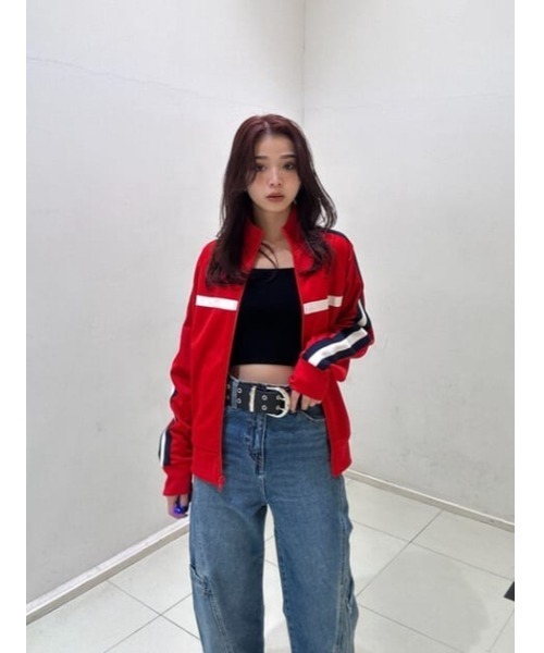 SLY(スライ)の「SLY PATCH CROPPED KNIT CAMI スライ パッチ クロップド ニット キャミソール(キャミソール・レディース・グレー/ホワイト/ブラック・FREE)」の14枚目の写真