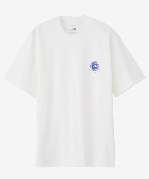 THE NORTH FACE(ザノースフェイス)の「THE NORTH FACE/ザ・ノース・フェイス S/S GEO SQUARE LOGO TEE/ショートスリーブジオスクエアロゴティー半袖Tee フロッキープリント NT32451(Tシャツ/カットソー・メンズ・オフホワイト/ブラック/ブルーグリーン/グレー・XL/L/M/S)」の8枚目の写真