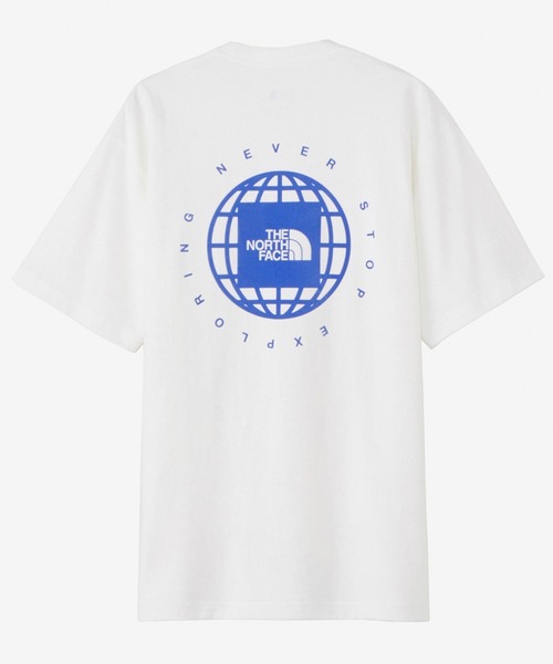 THE NORTH FACE(ザノースフェイス)の「THE NORTH FACE/ザ・ノース・フェイス S/S GEO SQUARE LOGO TEE/ショートスリーブジオスクエアロゴティー半袖Tee フロッキープリント NT32451(Tシャツ/カットソー・メンズ・オフホワイト/ブラック/ブルーグリーン/グレー・XL/L/M/S)」の9枚目の写真