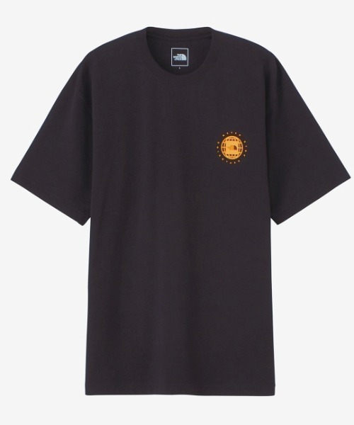 THENORTHFACE(ザ・ノースフェイス) ロゴ入りブラックTシャツ セール】THE NORTH FACE/ザ・ノース・フェイス S/S GEO SQUARE
