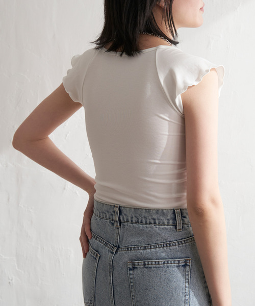 VENCEEXCHANGE（ヴァンスエクスチェンジ）の「2wayフレンチスリーブタンクトップ（タンクトップ・レディース・ホワイト/ブラック/グレー・FREE）」の14枚目の写真