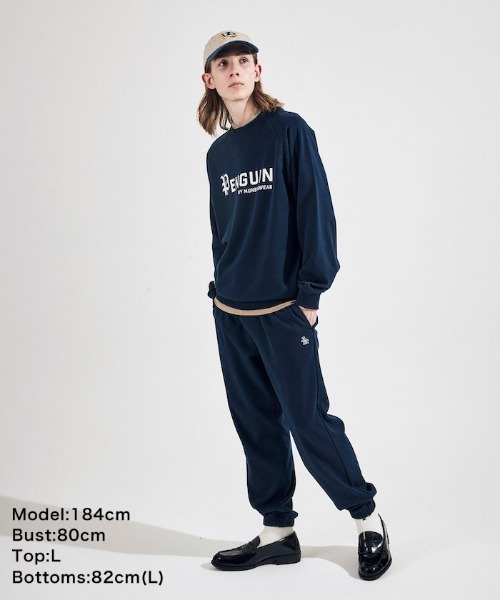 penguin BY MUNSINGWEAR（ペンギン バイ マンシングウェア）の「STANDARD SWEAT PANTS / スタンダードスウェットパンツ（スウェットパンツ・メンズ・ブラック/グレー/ネイビー・L/M/S/XL）」の5枚目の写真
