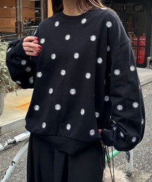 【HELLO.SANFRANCISCO/ハローサンフランシスコ】マーガレット刺繍オーバースウェット