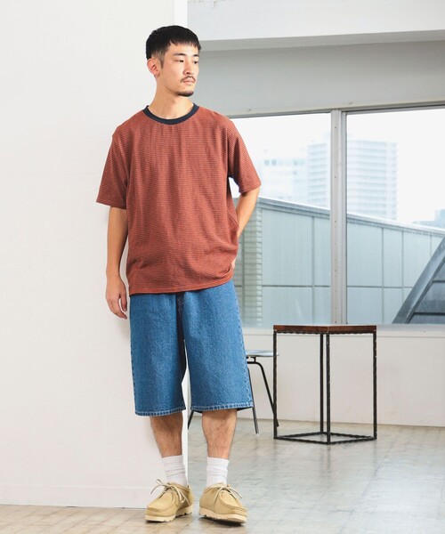 B:MING by BEAMS(ビーミングバイビームス)の「B:MING by BEAMS / リンガースラブ ボーダー Tシャツ(Tシャツ/カットソー・メンズ・ネイビー/ブラウン・MEDIUM/SMALL/LARGE/X-LARGE)」の6枚目の写真