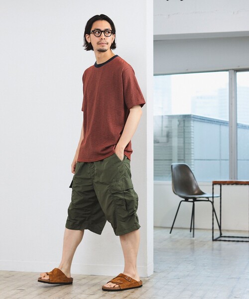 B:MING by BEAMS(ビーミングバイビームス)の「B:MING by BEAMS / リンガースラブ ボーダー Tシャツ(Tシャツ/カットソー・メンズ・ネイビー/ブラウン・MEDIUM/SMALL/LARGE/X-LARGE)」の12枚目の写真