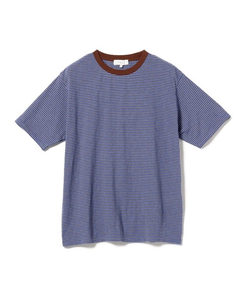 B:MING by BEAMS(ビーミングバイビームス)の「B:MING by BEAMS / リンガースラブ ボーダー Tシャツ(Tシャツ/カットソー・メンズ・ネイビー/ブラウン・MEDIUM/SMALL/LARGE/X-LARGE)」の15枚目の写真